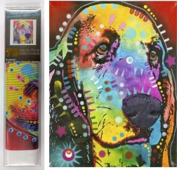 Peinture diamant 7D – regard de chien 30 × 40 cm