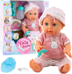 Poupée Bébé qui fait pipi Rose avec Accessoires et Sons 35 cm