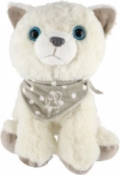 Chaton en peluche avec foulard 22 cm