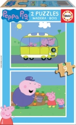 Educa puzzle en bois Peppa Pig 2x9 pièces