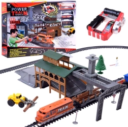 Circuit de train RC pour enfants avec gare et wagons