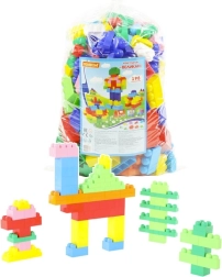grande boîte de construction Jumbo – maxi briques en plastique pour tout-petits, 198 pièces