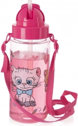 Bouteille pour enfants en tritan avec paille Chaton 490 ml