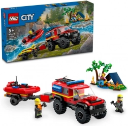 LEGO City véhicule de pompiers tout-terrain avec bateau de sauvetage