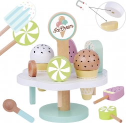 Glaces magnétiques en bois sur présentoir de Tooky Toy