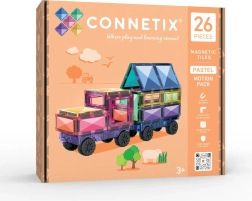 Set pastel Connetix avec pièces mobiles, 26 pièces
