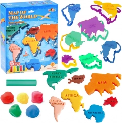 Kit pédagogique avec continents et pâte à modeler