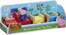 Train en bois Peppa Pig avec grand-père cochon
