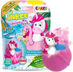 INKEE bombe de bain effervescente avec surprise – licorne de plage