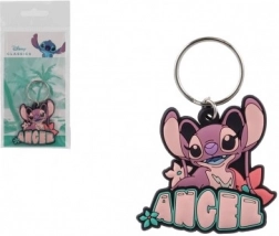 porte-clés en caoutchouc lilo & stitch angel 5 cm