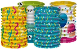 Lanterne en papier colorée cylindre 15 cm