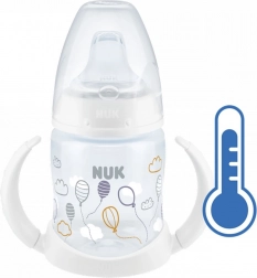 Tasse d’apprentissage pour bébé avec contrôle de la température 150 ml blanche NUK