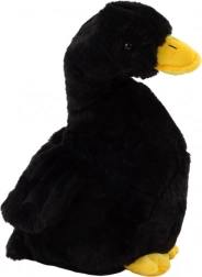 oie en peluche noire 30 cm