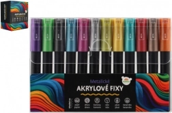 Marqueurs métalliques acryliques 12 pcs pour utilisation universelle