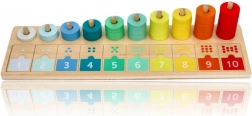 Planche de comptage et d’association en bois 1–10 LELIN