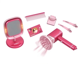 Studio capillaire pour enfants avec miroir et sèche-cheveux