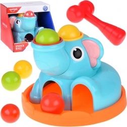 Jouet éducatif éléphant – trieur à marteler avec maillet et billes