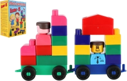 Jeu de construction polytechnique LORI avec des briques colorées, 76 pièces