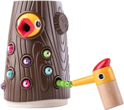 WOODY jeu magnétique en bois Le Pic – extraction des vers