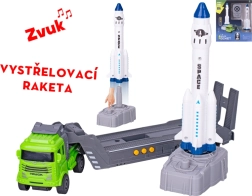 Camion à inertie avec fusée et missile, avec sons