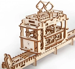 Ugears téléphérique à cabine avec voie – puzzle mécanique 3D en bois