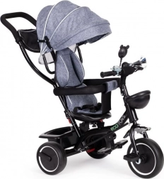 Tricycle pour enfants avec siège rotatif et auvent ECOTOYS gris
