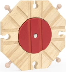 Plateau tournant en bois avec 8 sorties pour circuit de train