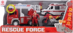 Coffret de secours des pompiers avec ambulance, lumières et sons