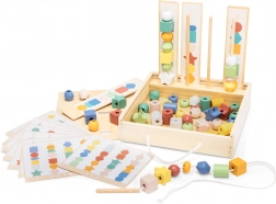 Ensemble en bois de tri et d’enfilage de perles