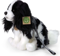 Chien cavalier en peluche avec laisse 27 cm éco-responsable