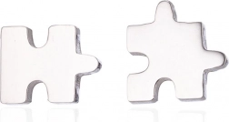 Boucles d’oreilles puzzle en acier inoxydable chirurgical 316L