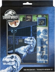 Ensemble créatif de cahiers à thème JURASSIC WORLD