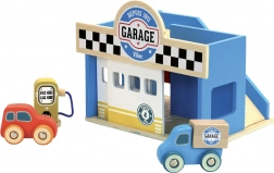 Vilac petit garage en bois Vilacity avec petites voitures