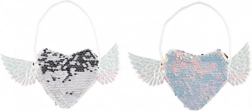 Sac à Main Cœur avec Ailes et Paillettes
