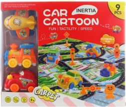 Set tapis avec routes et petites voitures