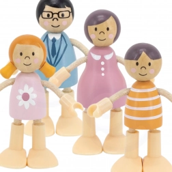 PolarB famille de poupées en bois – ensemble de figurines