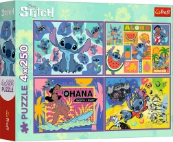 Puzzle 4×250 pièces Lilo & Stitch