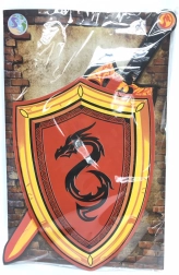Épée et bouclier en mousse avec motif de dragon