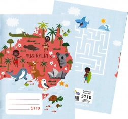 Cahier scolaire A5 10 feuilles quadrillé 10 × 10 mm – Australie