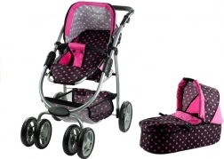 Poussette pour poupées Alice 2-en-1 avec nacelle et siège sport
