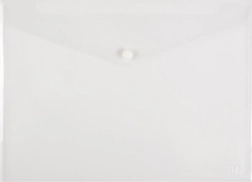 pochette à bouton-pression A3 opaline transparente