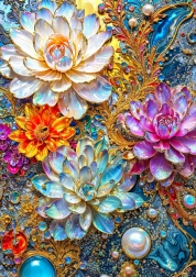 Puzzle Nymphéas Nacrés 1000 Pièces