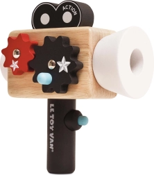 Le Toy Van caméra de cinéma en bois style Hollywood rétro pour jeux de rôle