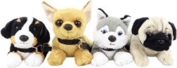 Chiot en peluche avec laisse 17 cm