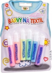 Creatoys peintures nacrées pour textile, set de 6 pièces