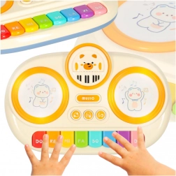 Piano éducatif interactif pour enfants couleur beige