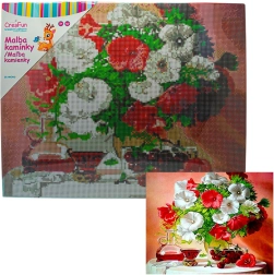 Peinture diamant – bouquet dans un vase 40 × 50 cm