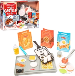 Melissa & Doug Flip & Fry, set de grill avec aliments changeant de couleur, 27 pièces