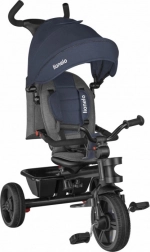 Tricycle pour enfant LIONELO Haari Jeans 5-en-1 avec siège pivotant et canopy