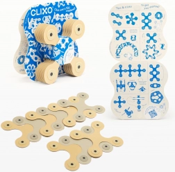 clixo designer set de construction magnétique beige et gris 9 pcs